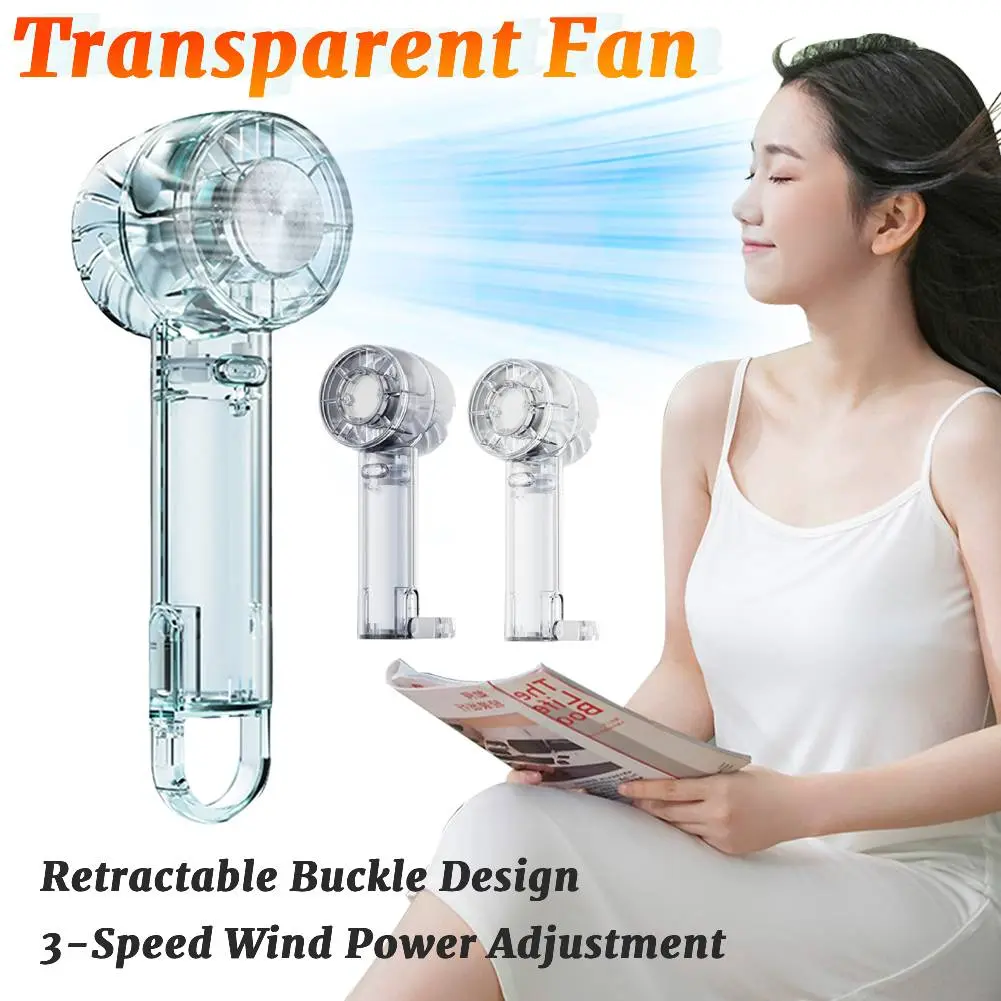 ﻿ USB Rechargeable Mini Personal Fan Portable High Speed Cooling Fans 3 Speeds Cooling Handheld Fans for Travel Camping Outdoor