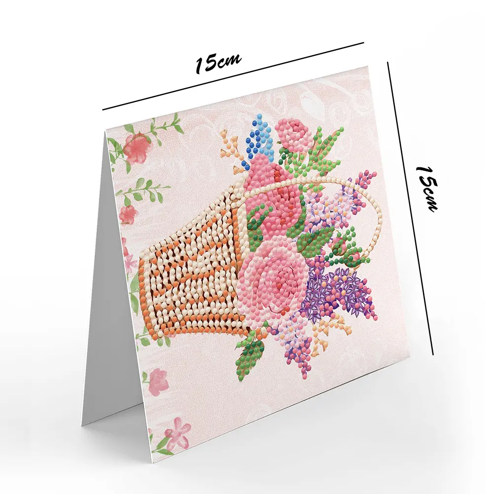 8pcs Diamond Painting Mosaic Greeting Cards Set 5D DIY Special-shaped Partial Drill Mosaic Thanks Birthday Postcards Party Gifts