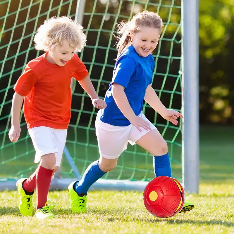 Flying Saucer Ball Outdoor Parent Children Toy Foot Magic Deformation Foot Pressure Decompression Vent Ball Blue