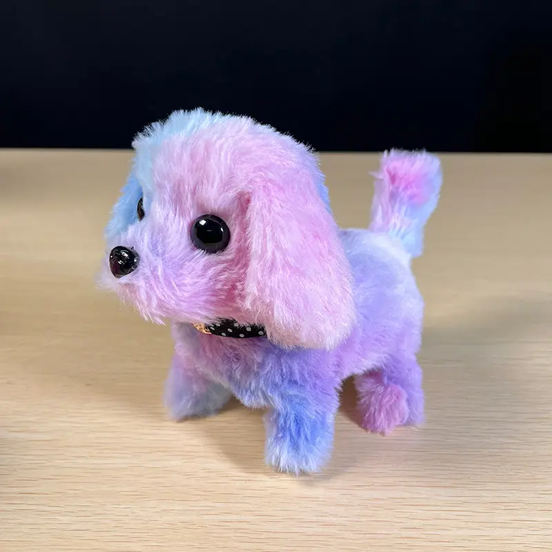 Electric Toy Puppy Rabbit Holiday Gift Can Walk and Wag Tail Children's Men's and Women's Plush Toy Christmas Easter New Year