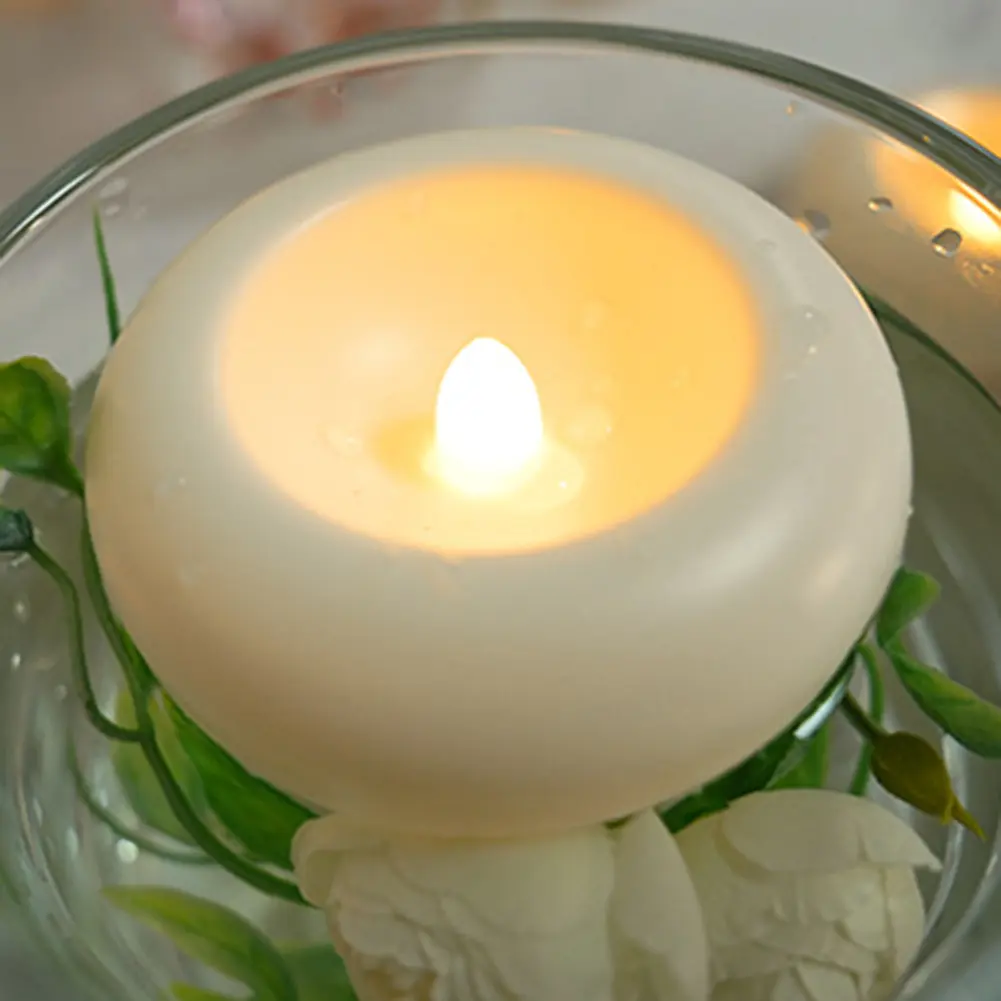 16 Pack 2.87 Inch Floating Tealight Battery Operated Waterproof Tea Light Flickering for Pool/Bathtub/Hot Bath/Wedding Decor
