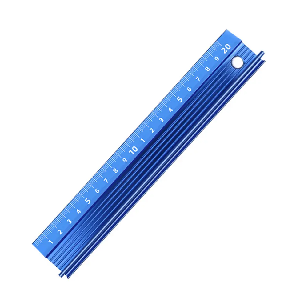 20/30cm Straight Multi-function Ruler Protective Ruler Metal Ruler Aluminum Alloy Non-slip Cutting Rule Gauge Woodworking Tools