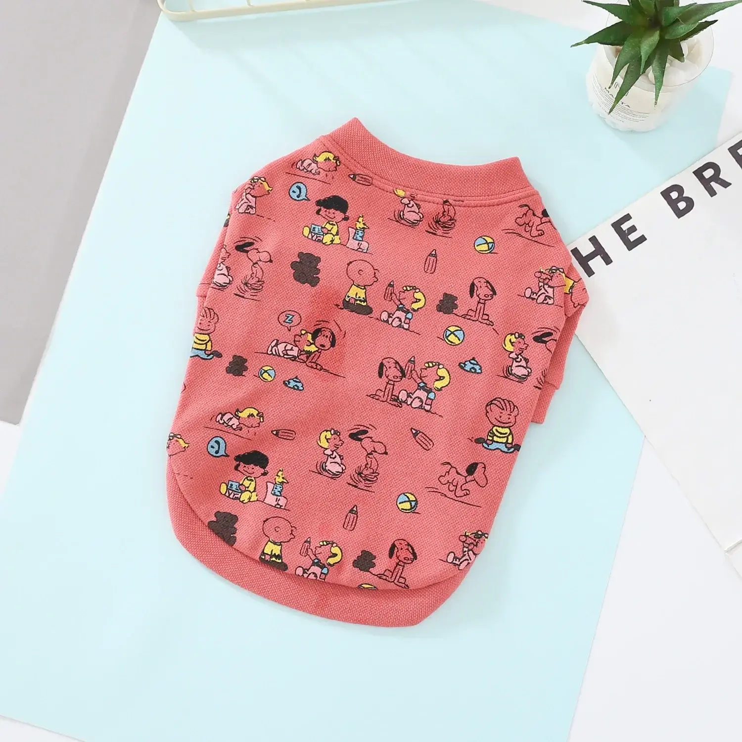 Cute Pet Cartoon Undershirt Snoopy Spring and Autumn Dog coat Cotton Pet Clothes Dog Clothes