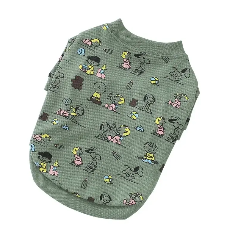 Cute Pet Cartoon Undershirt Snoopy Spring and Autumn Dog coat Cotton Pet Clothes Dog Clothes