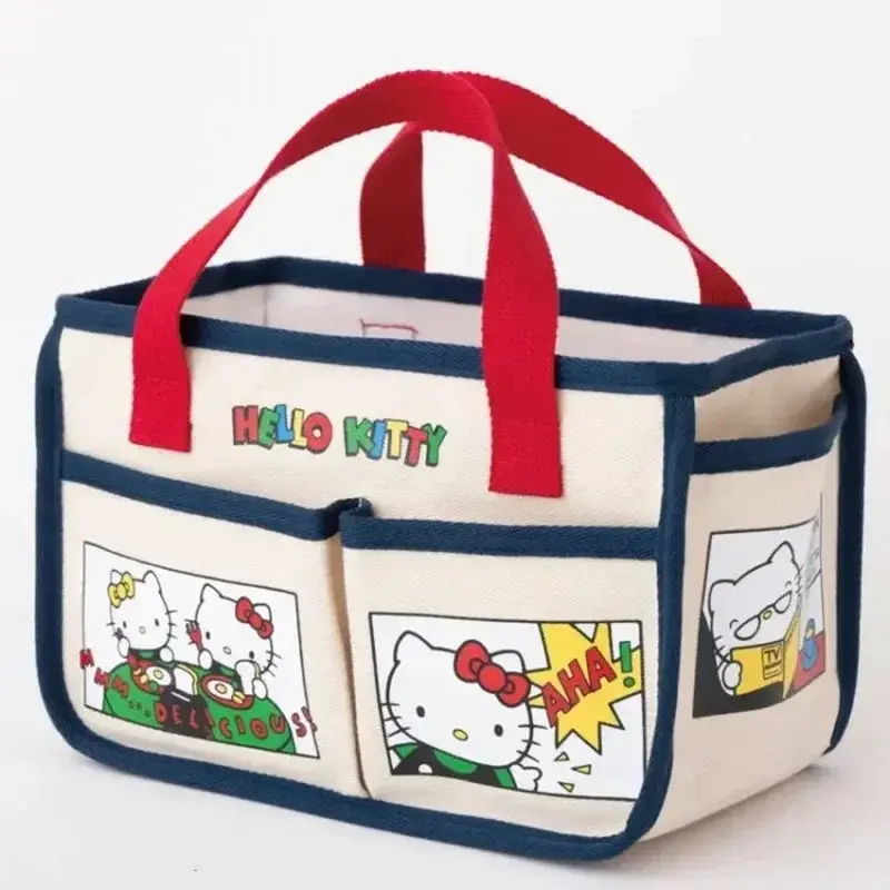 multifunctional canvas handbag storage bag Sanrio hello kitty cartoon tote bag