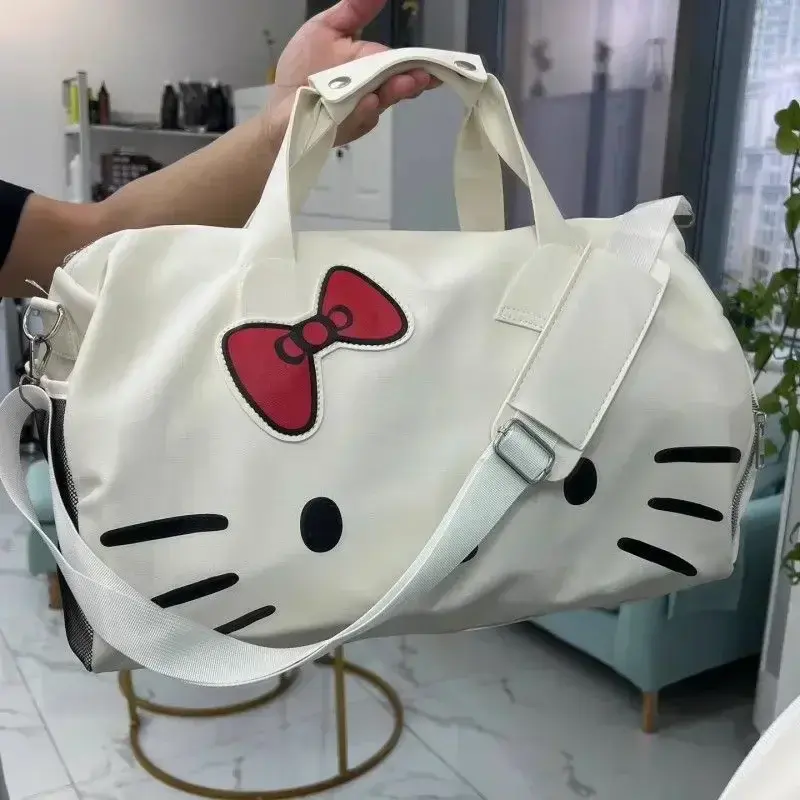 messenger shoulder bag Sanrio hello kitty cartoon cute bow girl boy handbag gym bag travel Cross-body bag