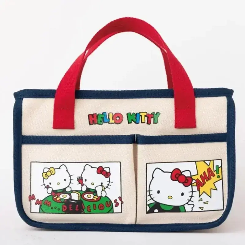 multifunctional canvas handbag storage bag Sanrio hello kitty cartoon tote bag