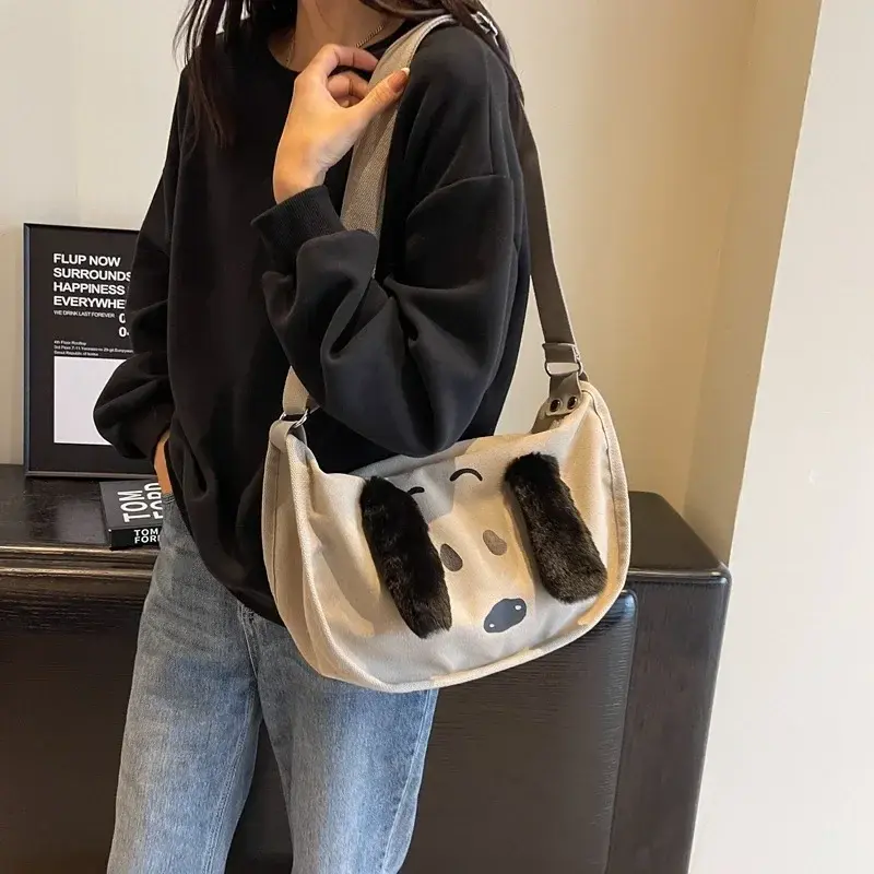 Snoopy Large Capacity Canvas Shoulder Bag Women's New Cross Body Bag Fashion Cute messenger bag handbag