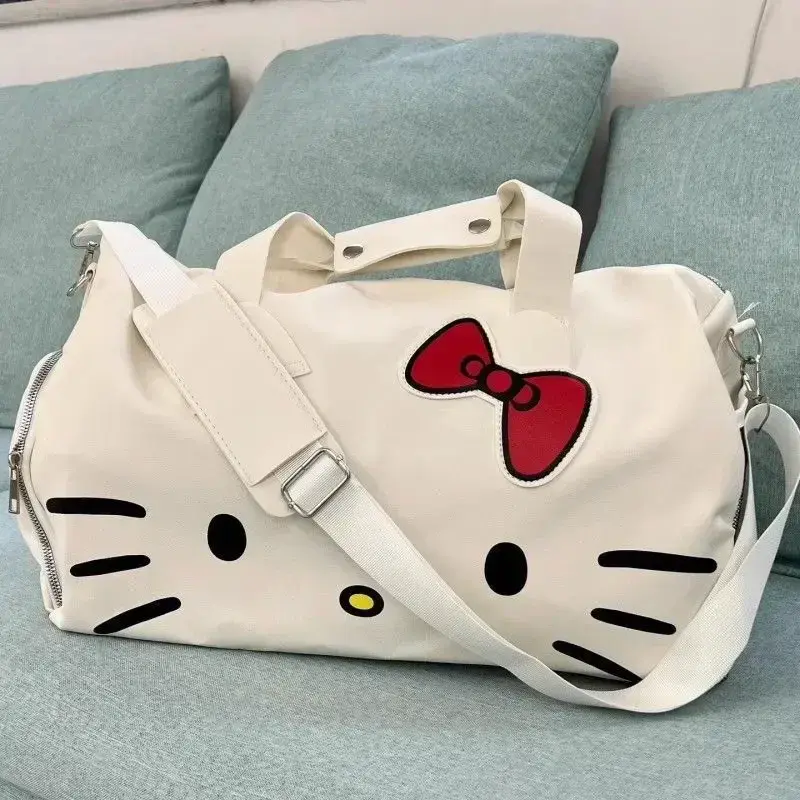 messenger shoulder bag Sanrio hello kitty cartoon cute bow girl boy handbag gym bag travel Cross-body bag
