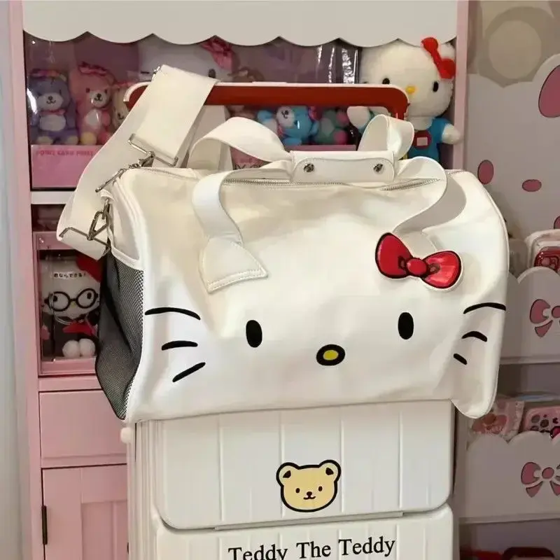 messenger shoulder bag Sanrio hello kitty cartoon cute bow girl boy handbag gym bag travel Cross-body bag