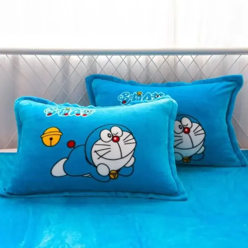Dormitory cartoon cute Pillow case 48x74cm Doraemon Flannel Cartoon Pillowcase Girls Boys cartoon