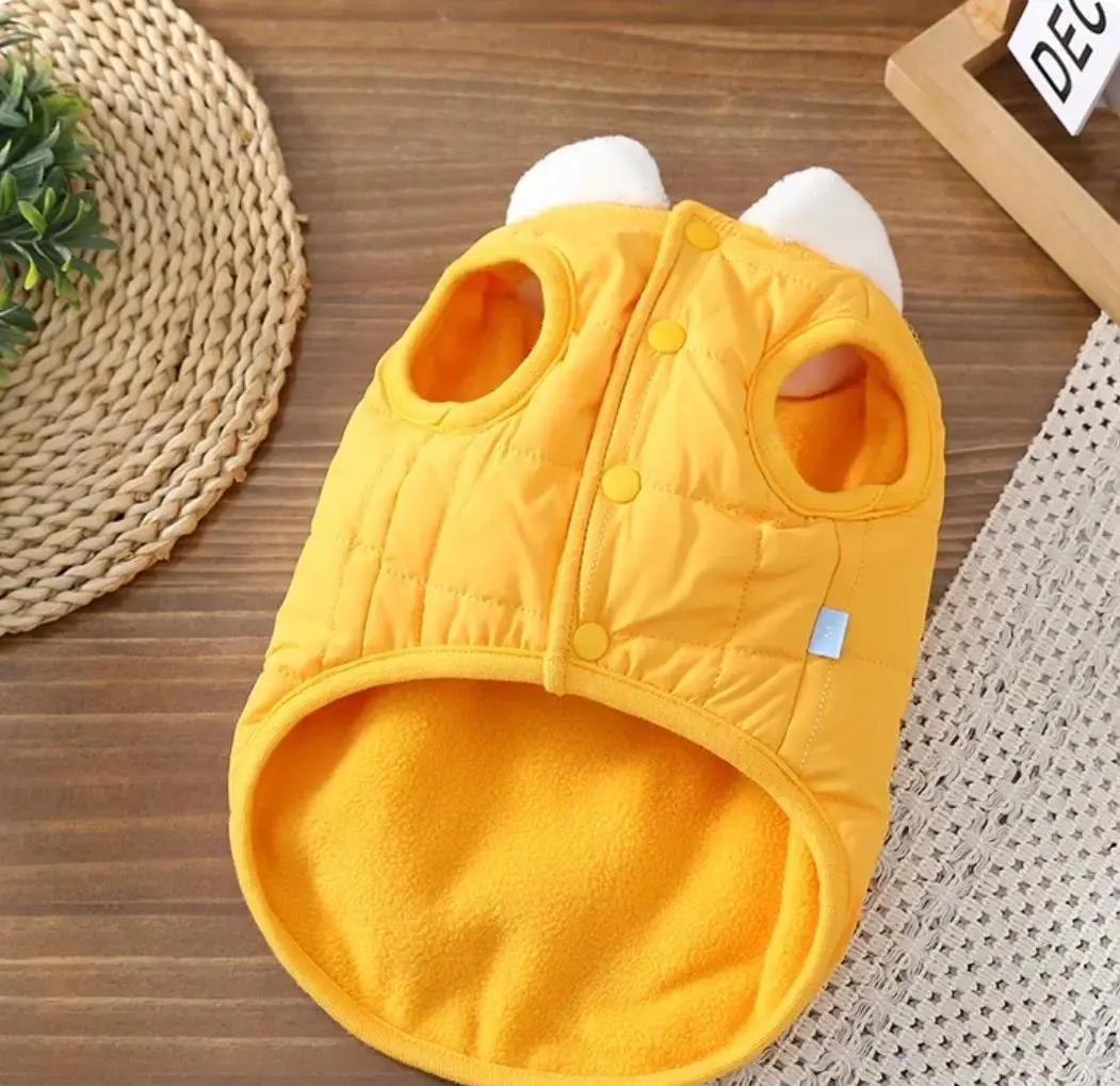 Snoopy pet clothes coat dog clothes three-dimensional velvet cartoon cotton-padded jacket vest pet dog warm autumn and winter