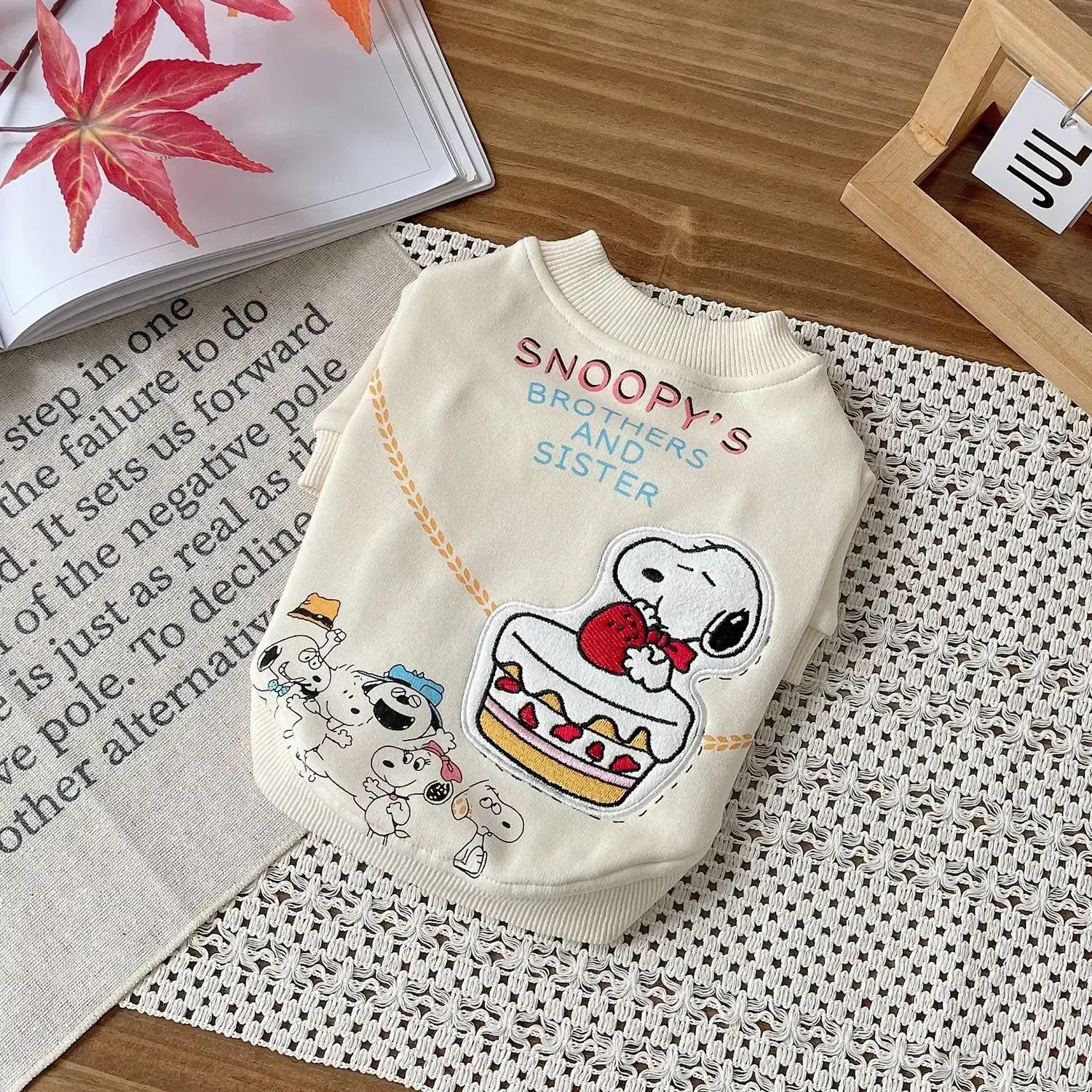 Snoopy Pet Clothes Jacket Autumn and Winter Plush Dog Clothes Coat Cartoon Pet Dog Plush