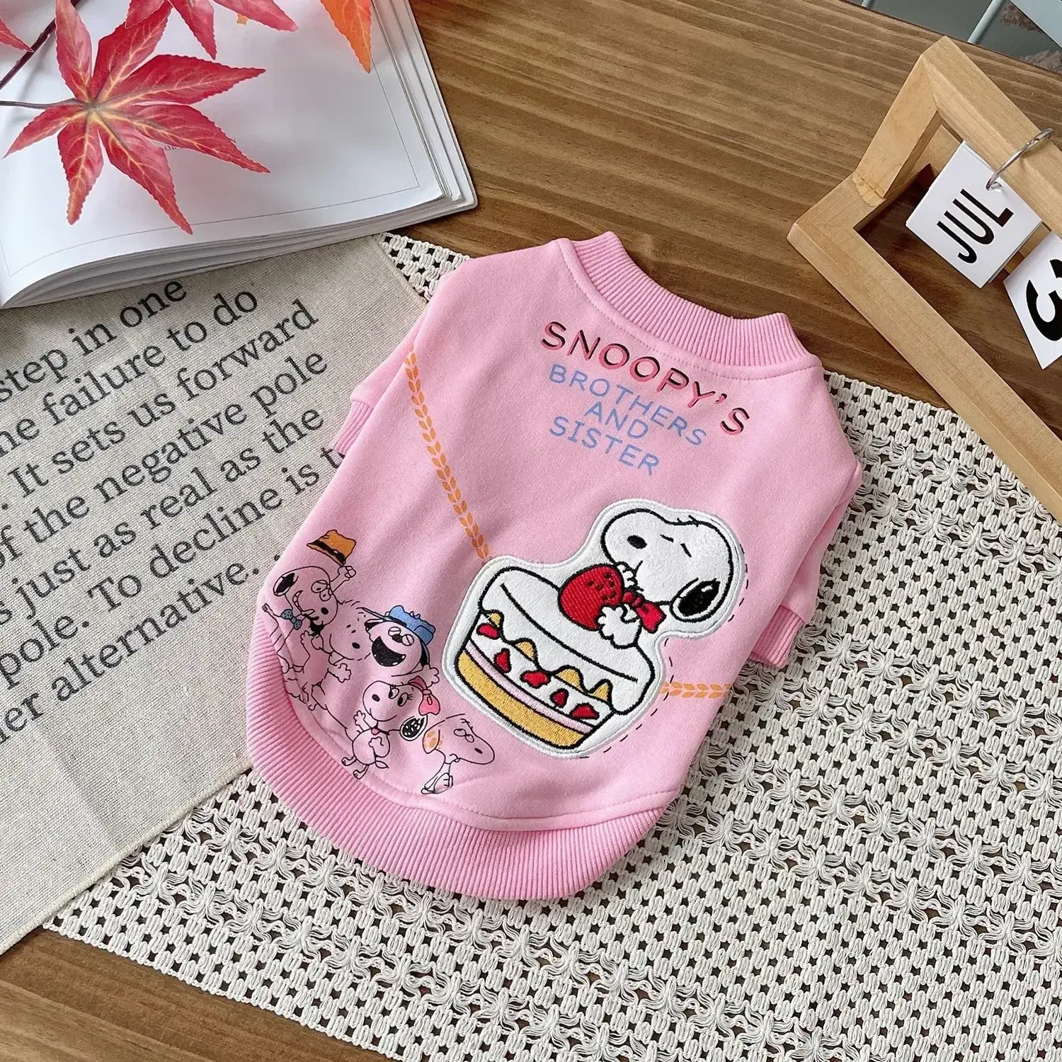 Snoopy Pet Clothes Jacket Autumn and Winter Plush Dog Clothes Coat Cartoon Pet Dog Plush