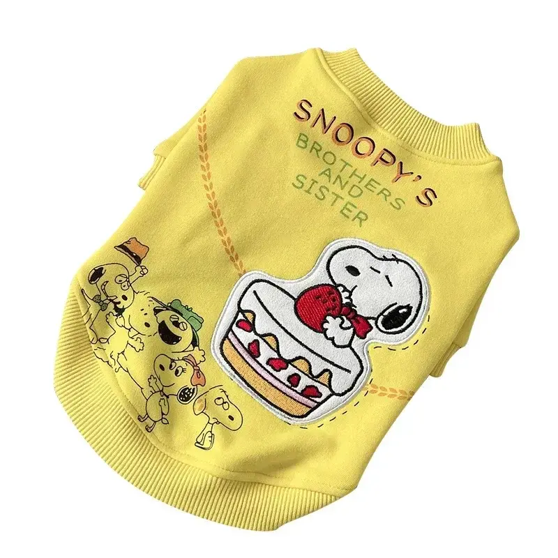 Snoopy Pet Clothes Jacket Autumn and Winter Plush Dog Clothes Coat Cartoon Pet Dog Plush