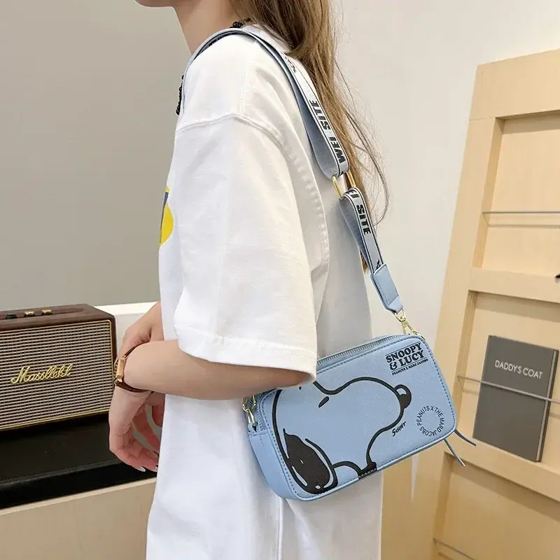 Snoopy women pu mobile phone bag coin purse camera messenger bag summer new fashion shoulder bag