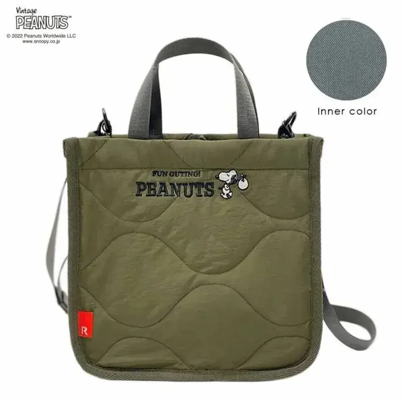 Snoopy Cute Embroidered Handbag New Boys Girls Cotton Cross Body Bag cartoon women shoulder messenger bag