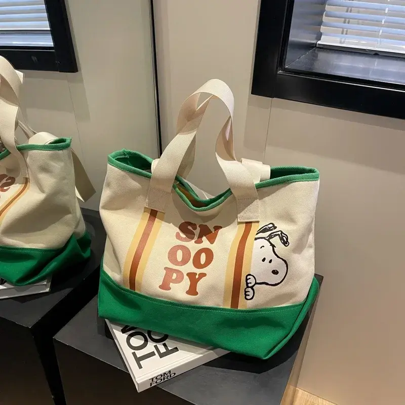42x28x20cm Mommy Tote Bag Girl Snoopy Cartoon Cute Tote Bag Color Matching Large Capacity women Shoulder Bag