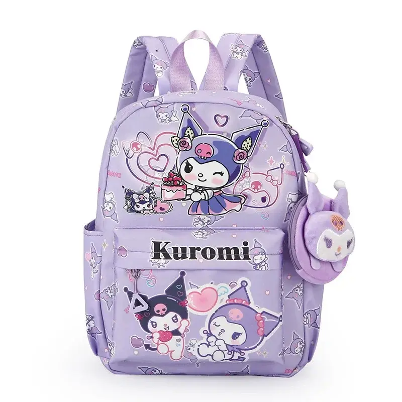 Sanrio hello kitty new children's school bag doll kindergarten kuromi boys and girls nylon backpack cartoon shoulder bag handbag