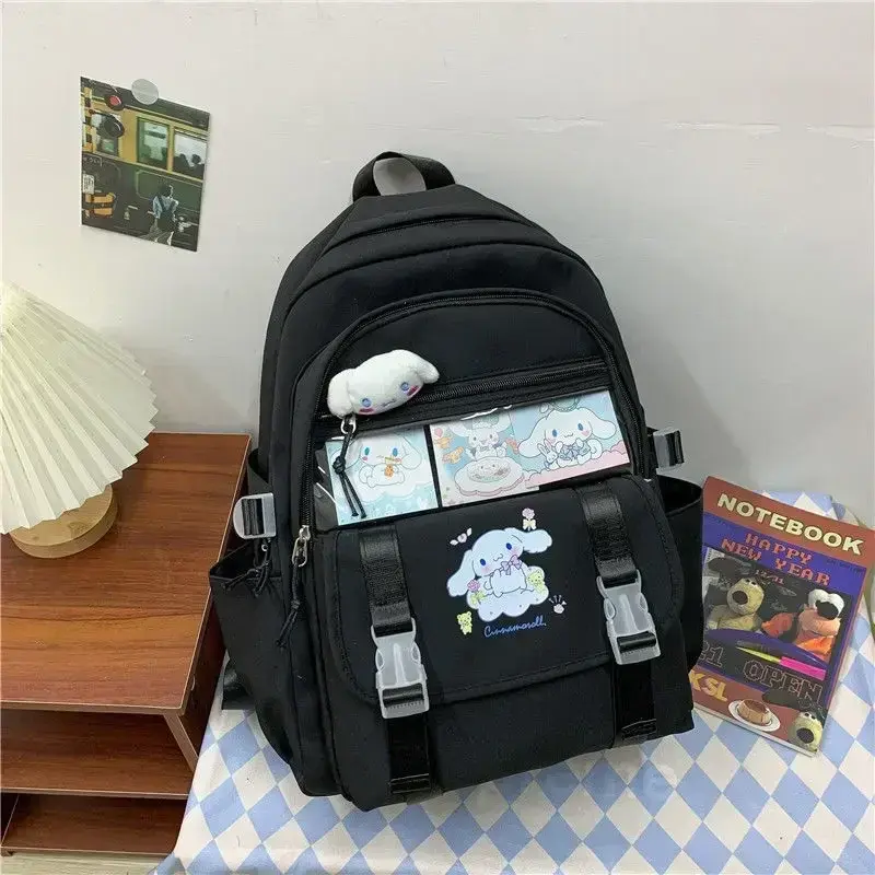 Sanrio hello kitty Cute Student Travel storage bag my Melody Schoolbag handbag Kuromi girl boy nylon backpack Cinnamon backpack