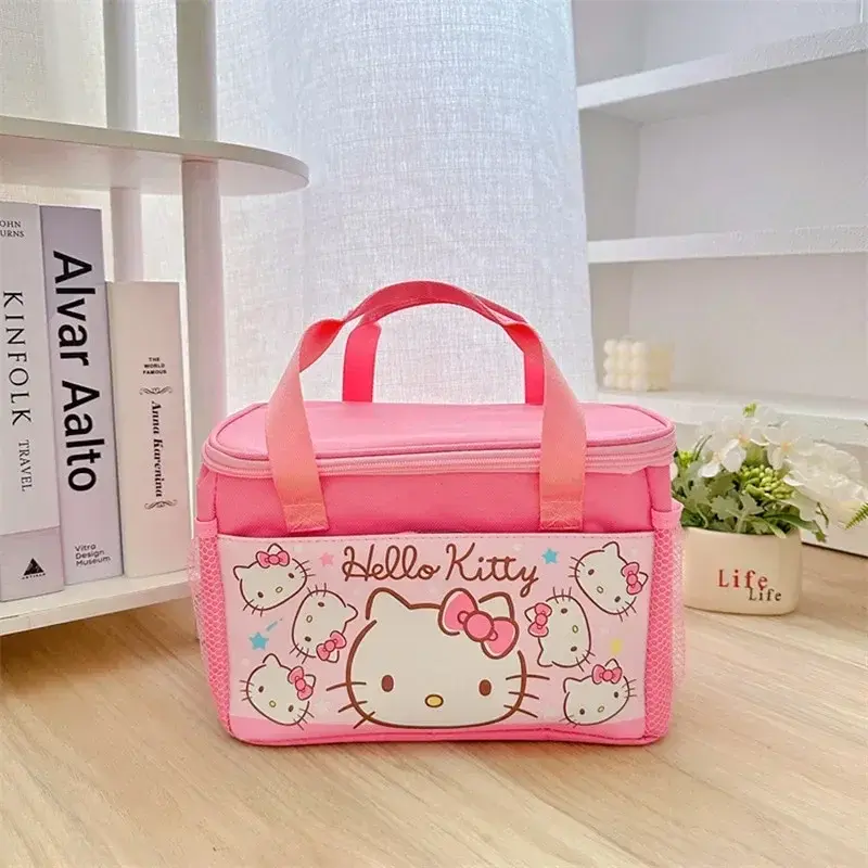 Sanrio hello kitty aluminum foil thermal bag student lunch box bag kuromi work storage handbag thermal Bento bag
