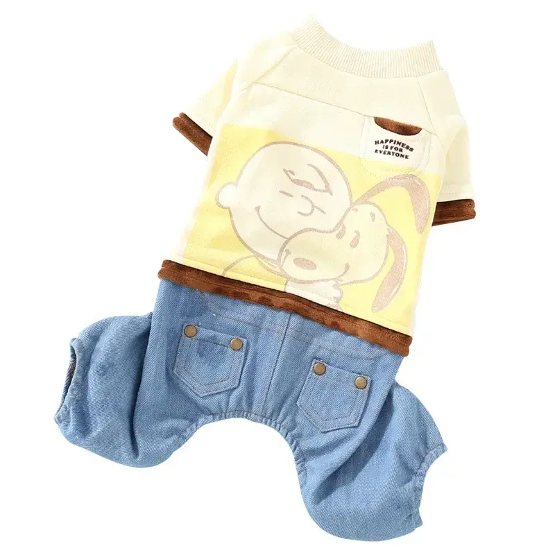 Snoopy Autumn and Winter Warm Pet Dog Clothes Vest coat Wacky Cute Pet Clothes Jacket Dog Clothes