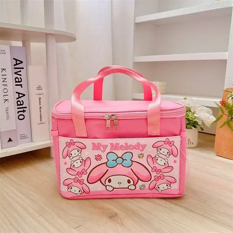 Sanrio hello kitty aluminum foil thermal bag student lunch box bag kuromi work storage handbag thermal Bento bag