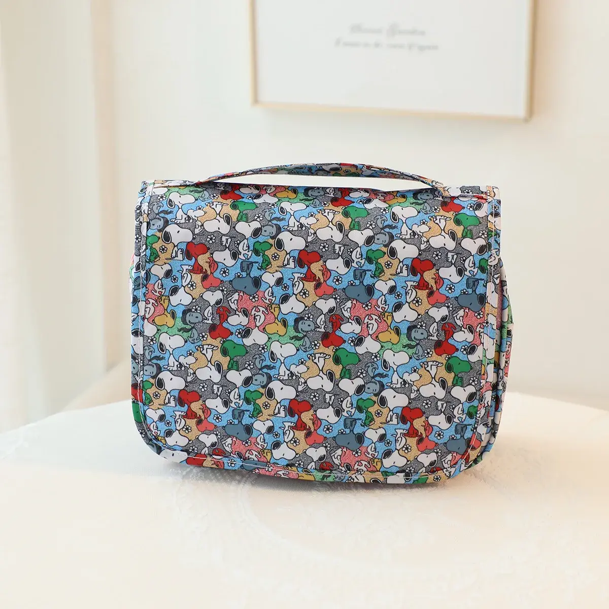 Snoopy Cartoon hanging wash bag large-capacity cosmetic bag multi-functional storage bag handbag