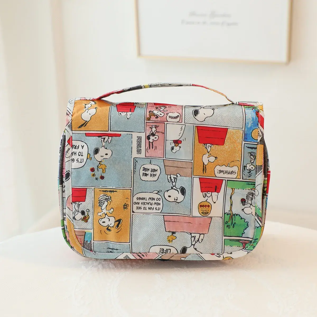 Snoopy Cartoon hanging wash bag large-capacity cosmetic bag multi-functional storage bag handbag