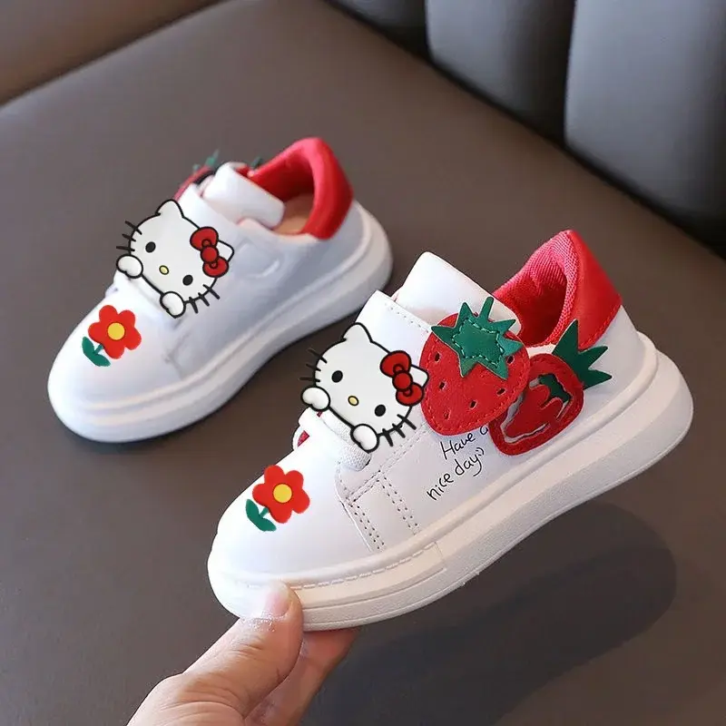 Sanrio non-slip baby toddler shoes hello kitty spring fall Sneakers student casual shoes girls white sports running shoes