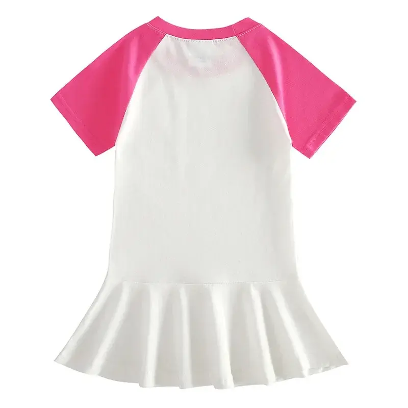 Sanrio hello kitty Summer New children Cinnamon Cartoon Short Sleeve Girl Dress T-Shirt Fashion Pleated Skirt