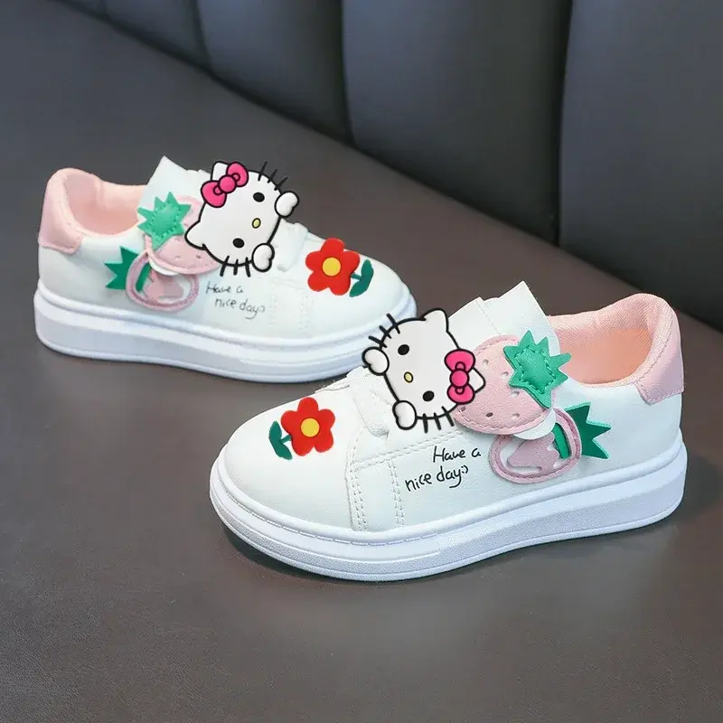 Sanrio non-slip baby toddler shoes hello kitty spring fall Sneakers student casual shoes girls white sports running shoes