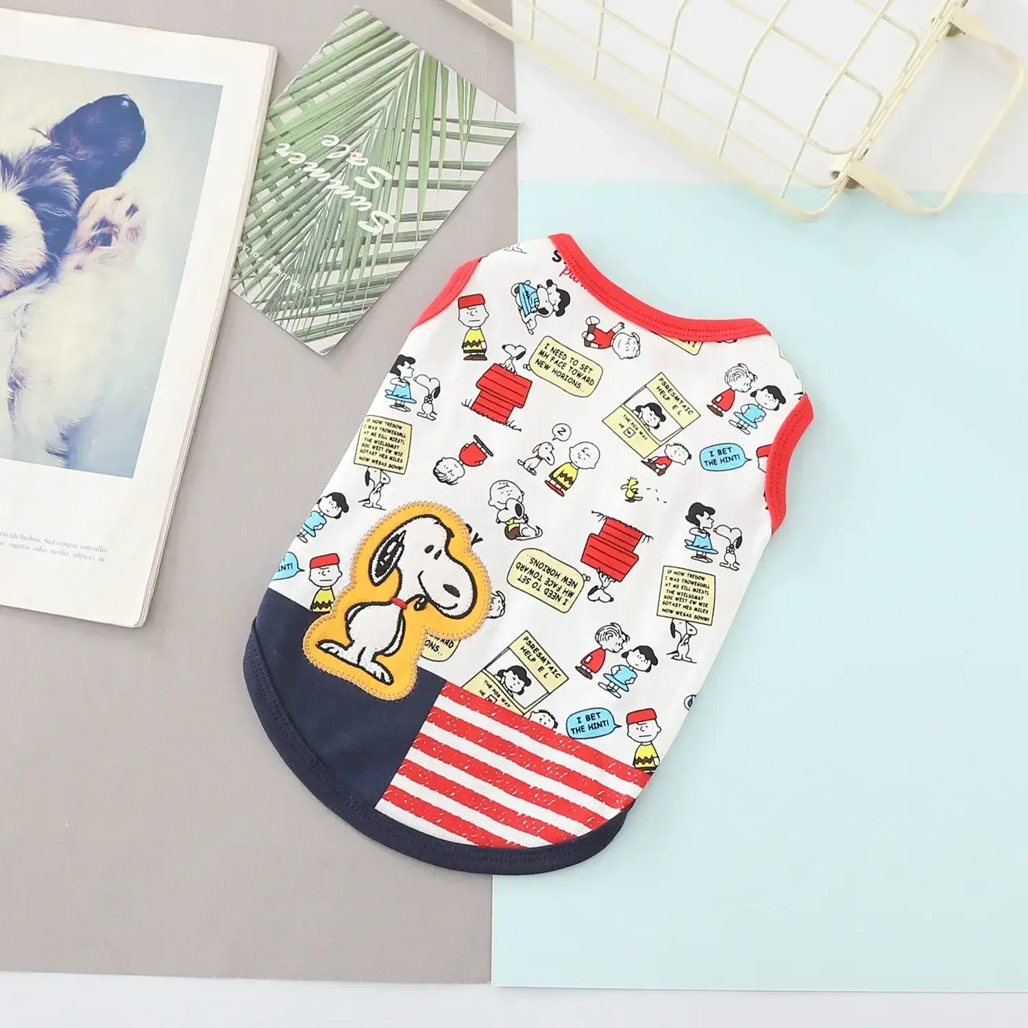 Snoopy Spring/Summer Dog Vest Pet Biped Short Sleeve T-Shirt Pet Dog Clothes