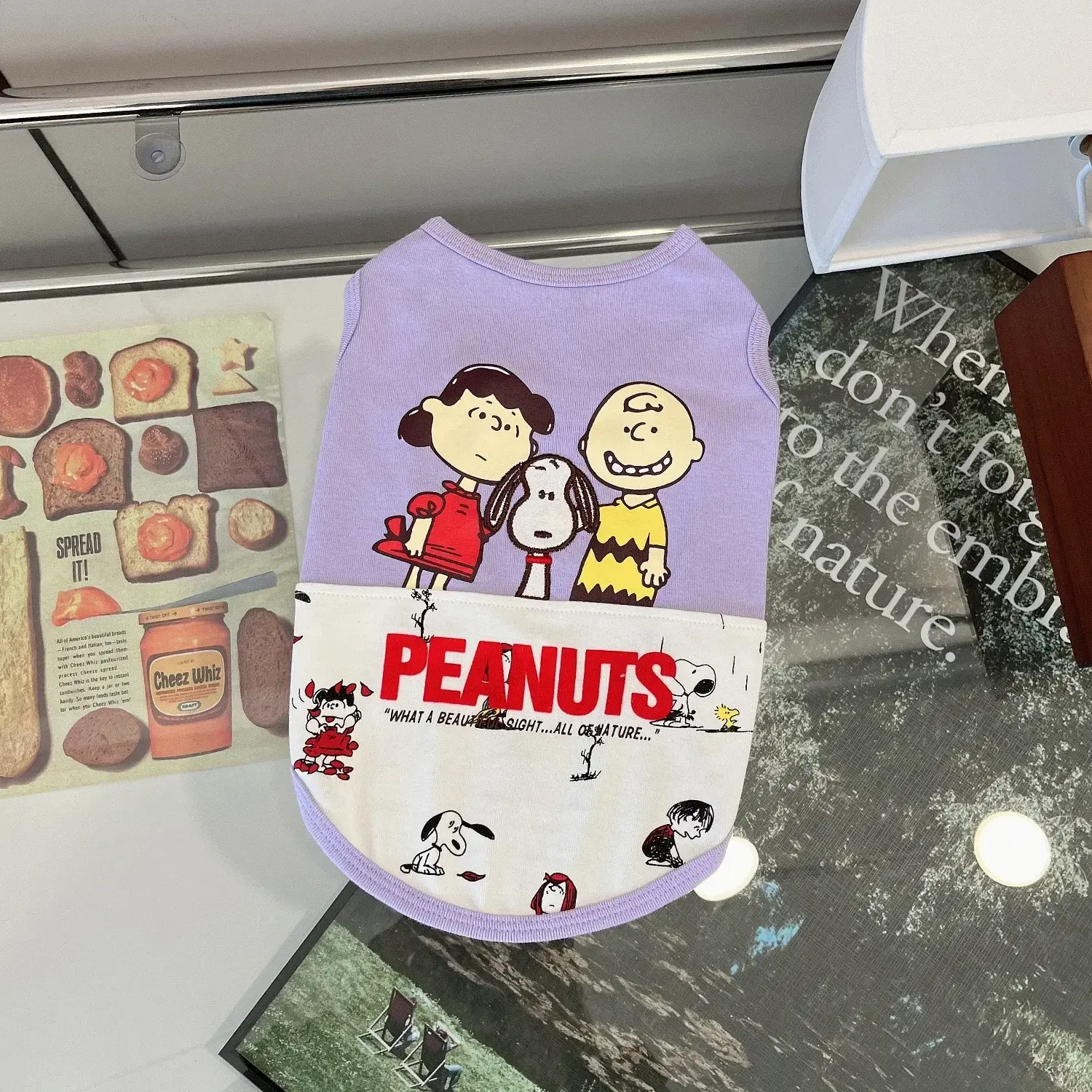 Snoopy Spring/Summer Dog Vest Pet Biped Short Sleeve T-Shirt Pet Dog Clothes