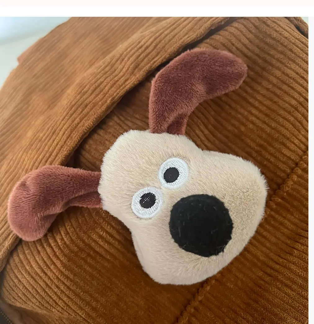 Snoopy's New Backpack Cute Kindergarten Schoolbag Cartoon Boys and Girls Shoulder Bag Corduroy handbag