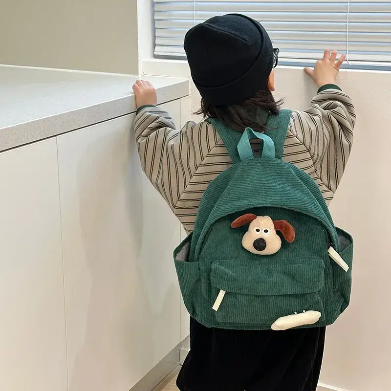 Snoopy's New Backpack Cute Kindergarten Schoolbag Cartoon Boys and Girls Shoulder Bag Corduroy handbag