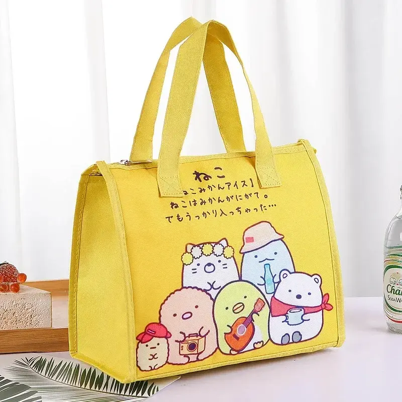Doraemon cartoon Student Boy Children's Cute Cartoon Bento Bag Girl Tote Lunch Box storage bag Canvas Handbag