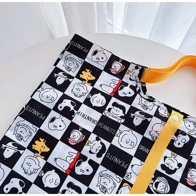 Cartoon Cute Light Large Capacity Women's Shoulder Bag 47x42x6cm Snoopy Japanese Foldable Environmental Shopping Bag