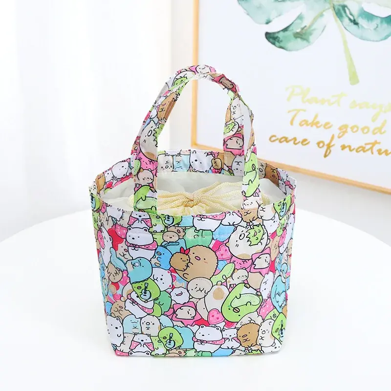 Doraemon girl boy handbag  drawstring lunch box bag new insulation bag foil cold storage bag cartoon