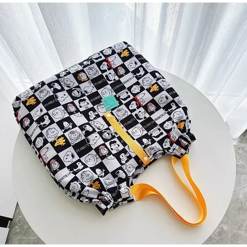 Cartoon Cute Light Large Capacity Women's Shoulder Bag 47x42x6cm Snoopy Japanese Foldable Environmental Shopping Bag