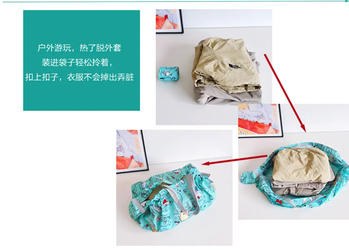 Doraemon handbag Cartoon Organ Pleated Eco-friendly Shopping Bag Travel Storage Bag Ultra Light Portable Shoulder Bag