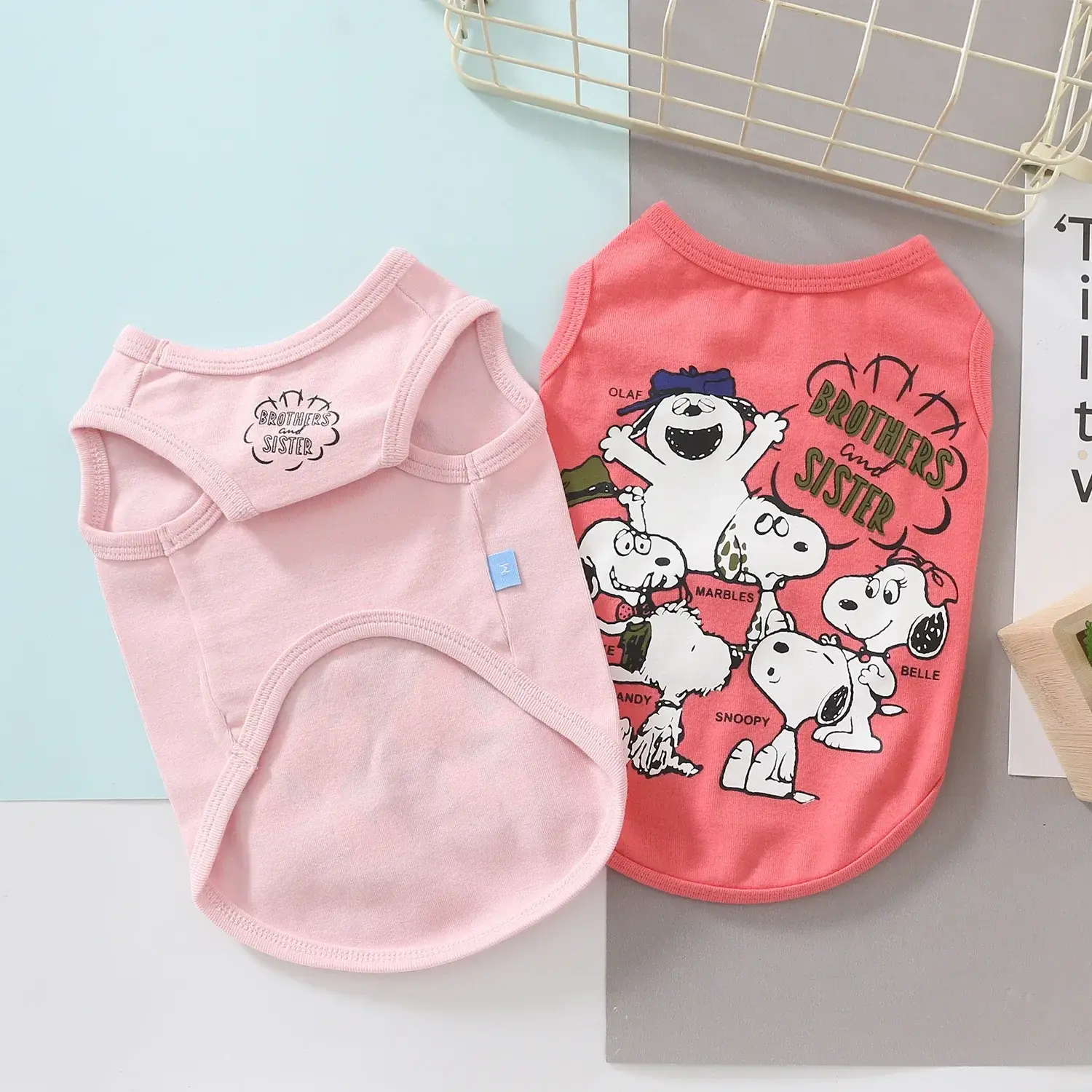 Dog Clothes Cartoon Pet Vest Snoopy Spring/Summer 2023 New Pet Clothes T-Shirt Vest Breathable Pet Clothes