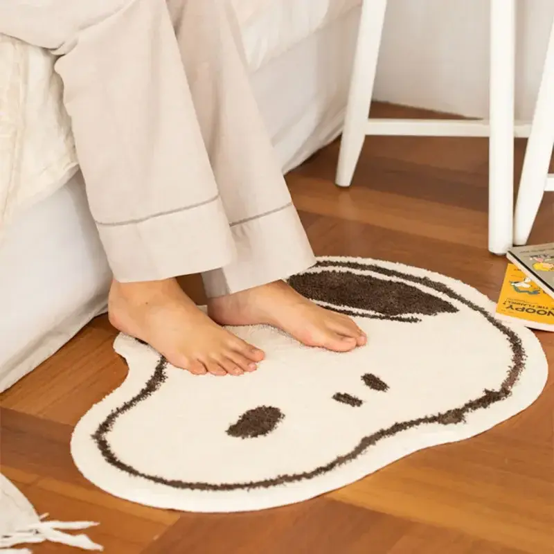 Snoopy Thickened girl boy Washed Lambswool Carpet Cartoon Style Non-slip Home Door Mat Bathroom Floor Mat