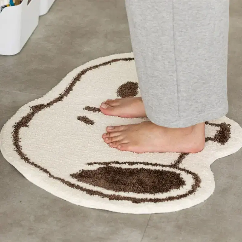 Snoopy Thickened girl boy Washed Lambswool Carpet Cartoon Style Non-slip Home Door Mat Bathroom Floor Mat