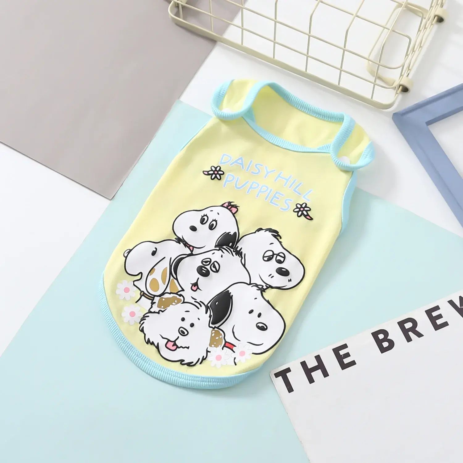 Snoopy cute Dog Vest T-Shirt cartoon Summer Pet Clothes Cartoon Pet Shoulder Vest
