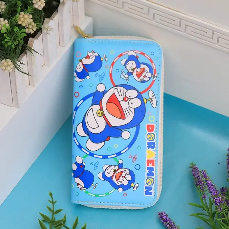 mobile phone bag storage coin purse clutch Doraemon long wallet boy girl zipper card holder