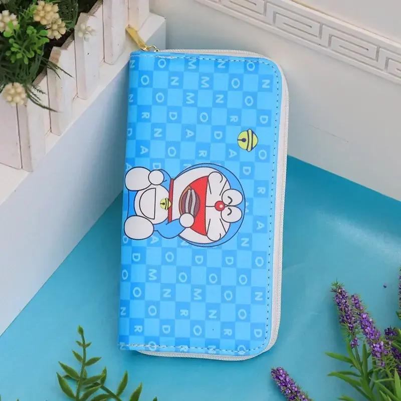 mobile phone bag storage coin purse clutch Doraemon long wallet boy girl zipper card holder