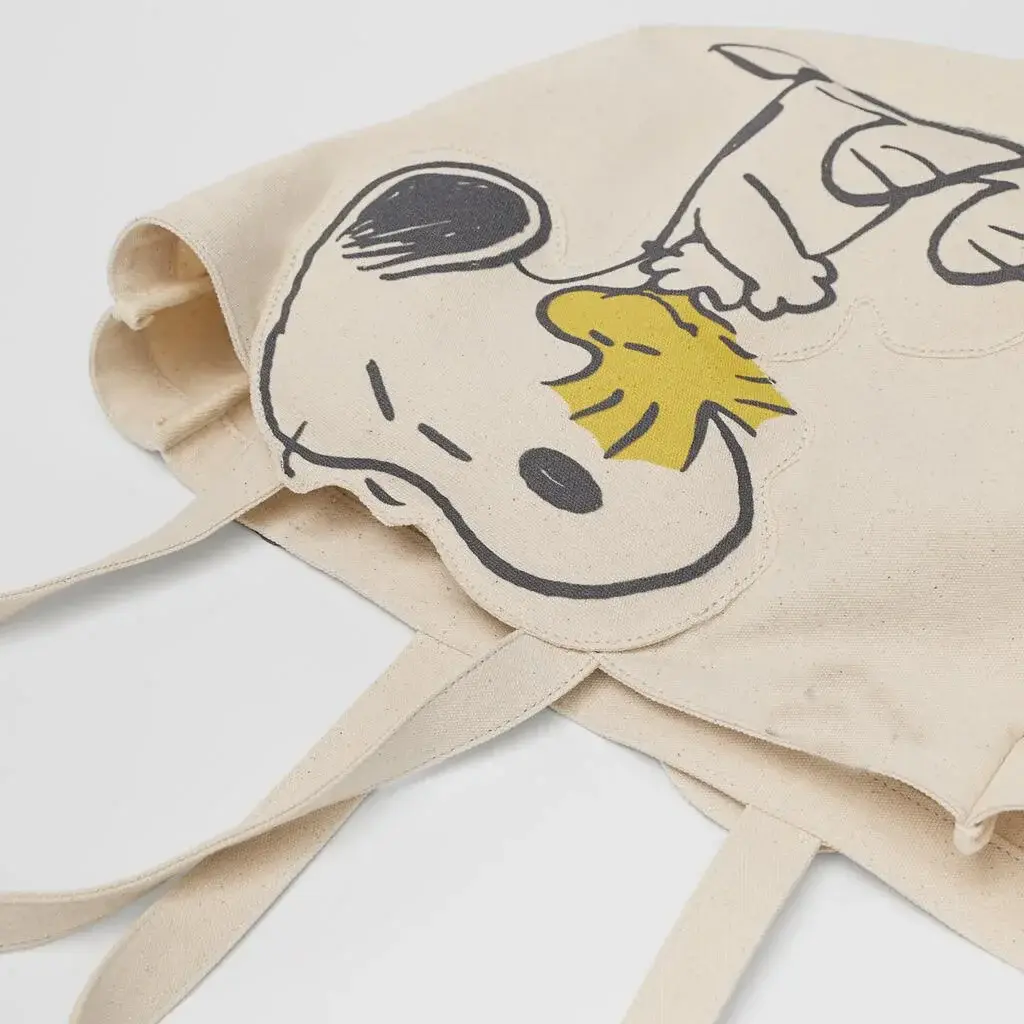 Snoopy Pattern Shopping storage Bag handbag New Cartoon cute Women's Canvas shoulder bag Tote Children's Girl's