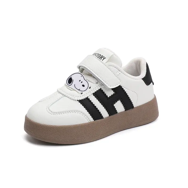 Student  Fall and Winter New Fleece Running  Sports Shoes Sneakers Snoopy Girls' and Boys' Casual Shoes Children's Board Shoes