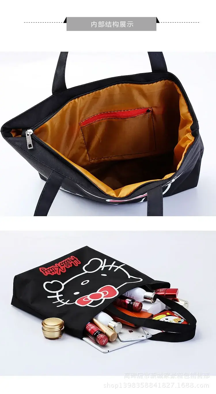 cartoon fashion High capacity men  handbag Doraemon canvas shoulder bag girl women cute Travel shopping storage bag